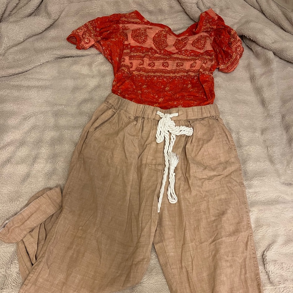 Free People Linen Pants